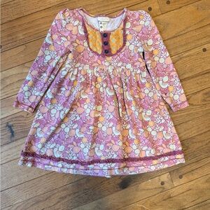 Matilda Jane Girls Dress – Size 4 – Long Sleeve Floral Ruffle Bodice